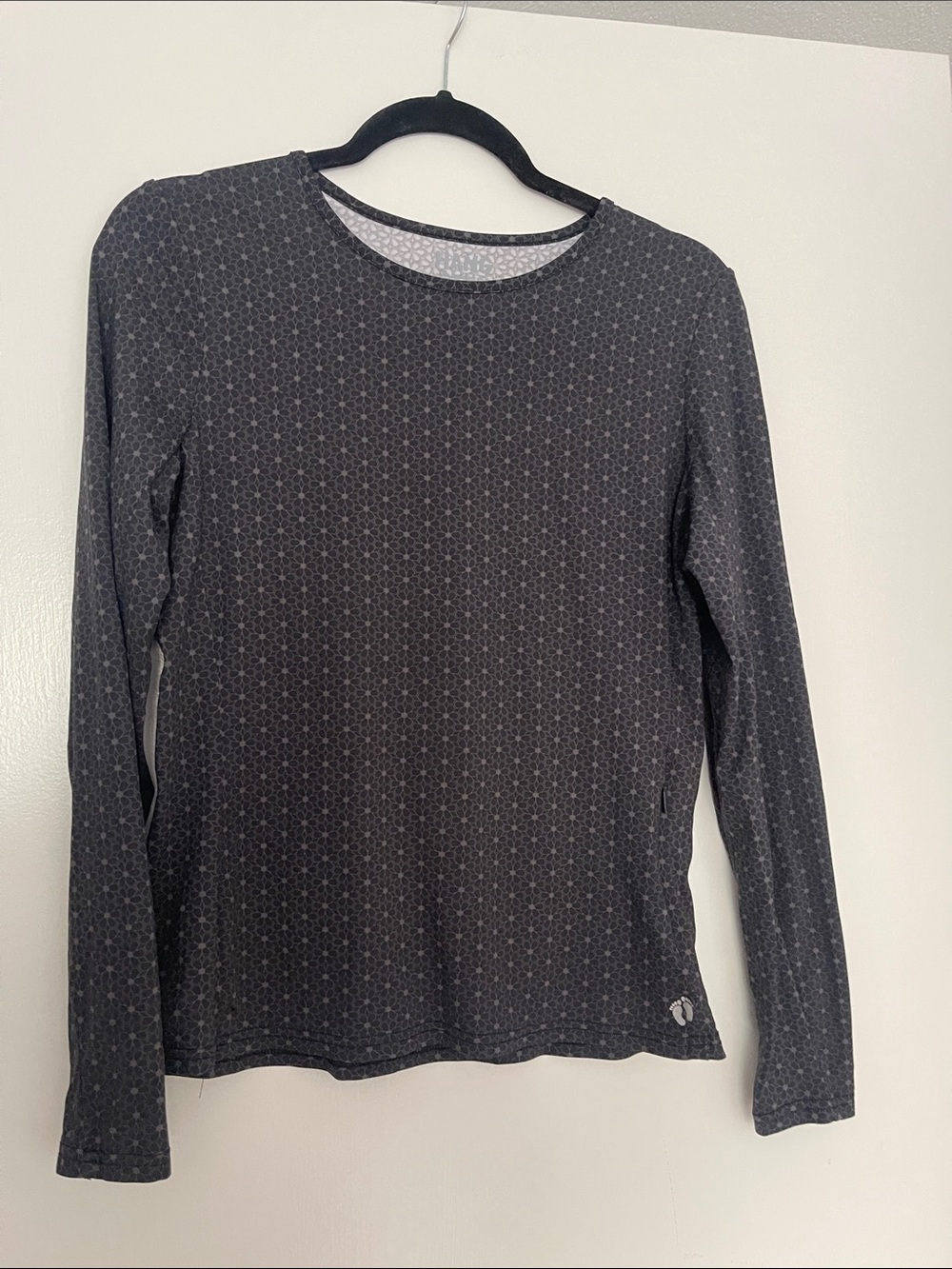 Hang Ten Gray Micro-Pattern Long Sleeve Tee